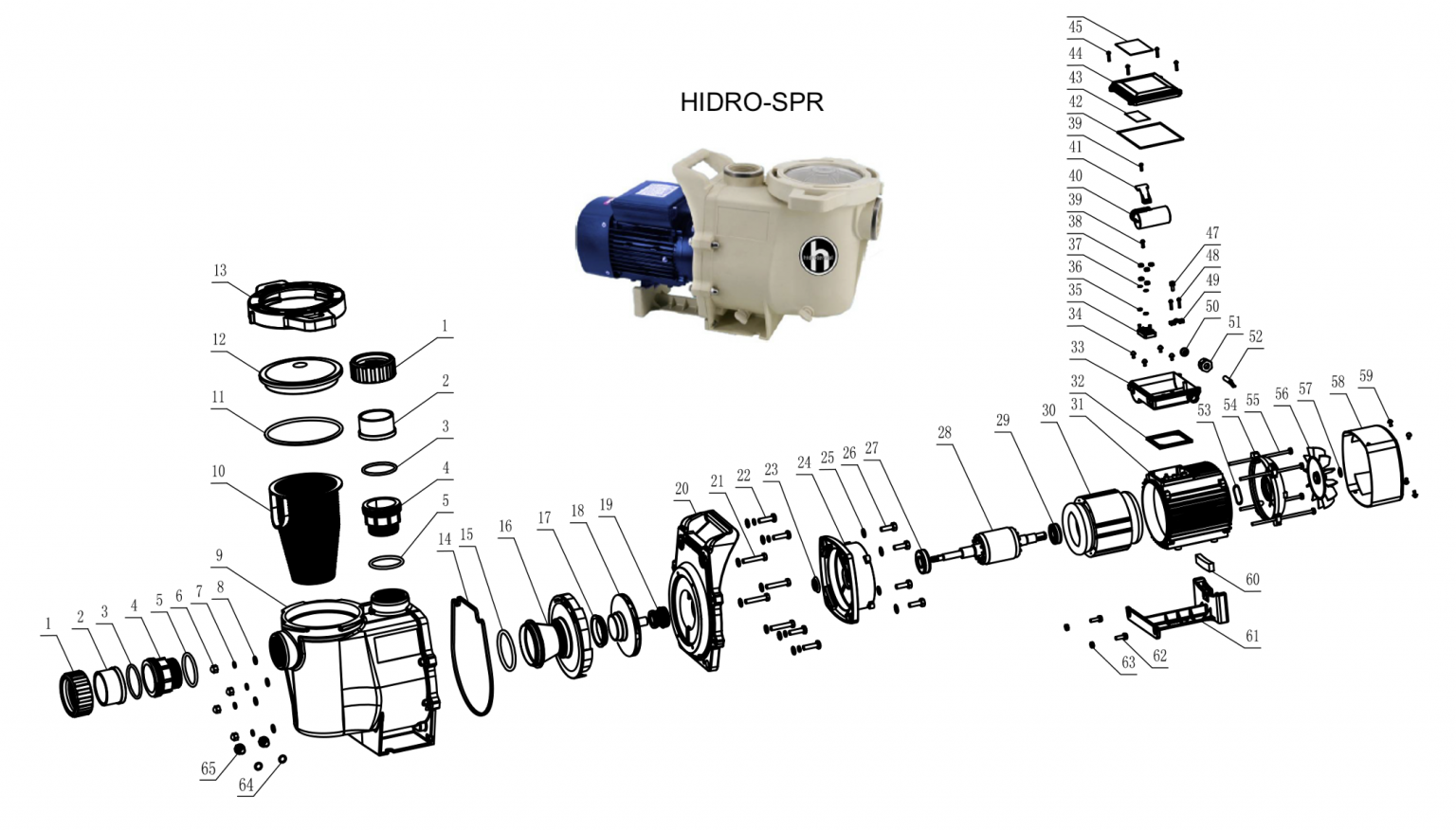 Spare Parts for Pool Pumps Hidrotermal® Online Store Thailand